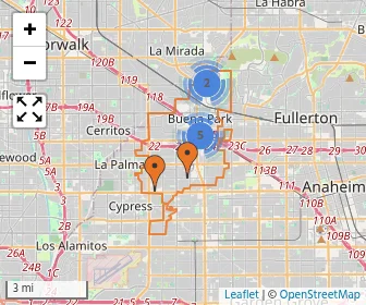 Area schools map